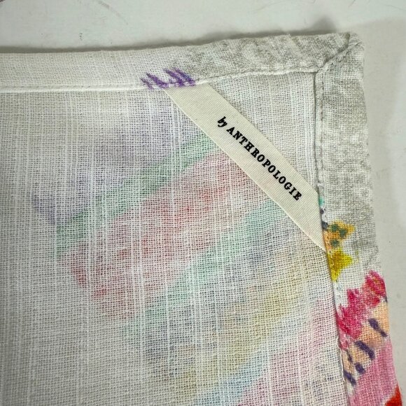 Anthropologie Kitchen Dish Towel Crewel Embroidered Fringe Decorative 3D Winter - Picture 3 of 15